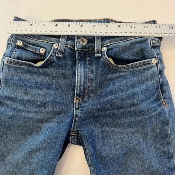 RAG & BONE Jeans Cate Step Hem Mid Rise Ankle Skinny in Hampton Size 24 - Picture 13 of 15